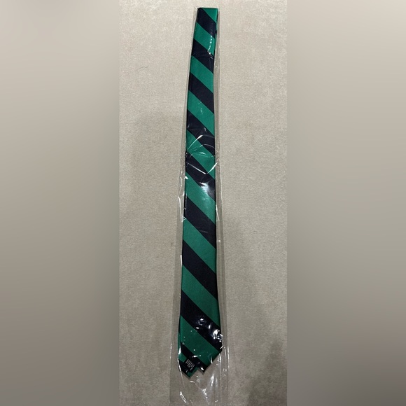Land’s End NEW navy and red or navy and green striped tie for 10-12 y/o boys. - Picture 1 of 3